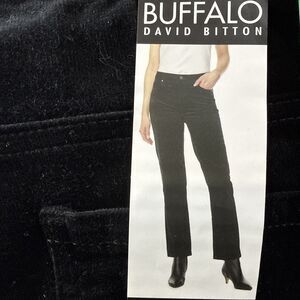 Buffalo David Bitton Women's Stretch Straight Leg Corduroy Pant 6/28 Black NWT